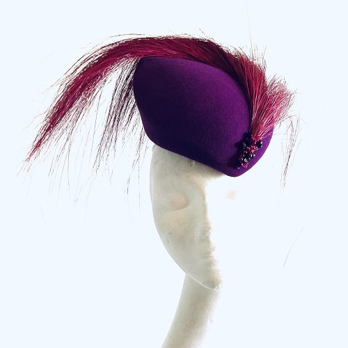 Purple Angora Feather Pill Box 01 | Wendy Louise Designs
